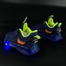 Pantofiori sport Vovo Z-29 BLUE/GREEN (Q05) - Luminite Led - happy-baby.ro