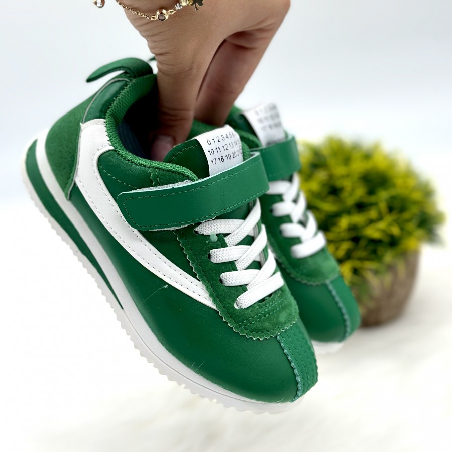 Pantofiori sport Momo 2222 GREEN/WHITE (B19-B22) - Pantofiori sport - happy-baby.ro